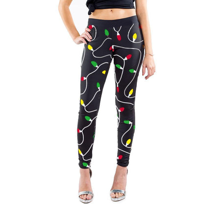 Autumn Winter New Dress Christmas Dress Print Slim Leggings