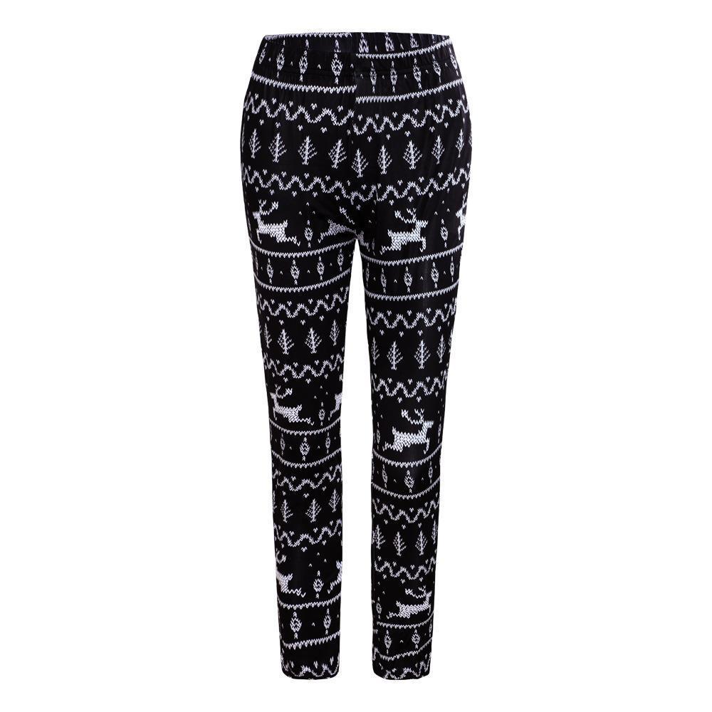 Autumn Winter New Dress Christmas Dress Print Slim Leggings