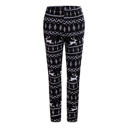 Autumn Winter New Dress Christmas Dress Print Slim Leggings