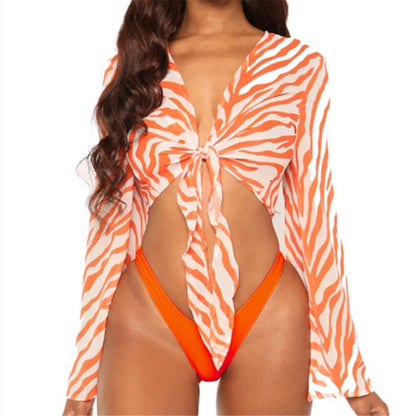 New Style Swimsuit Bikini Three-Piece Mesh Swimwear