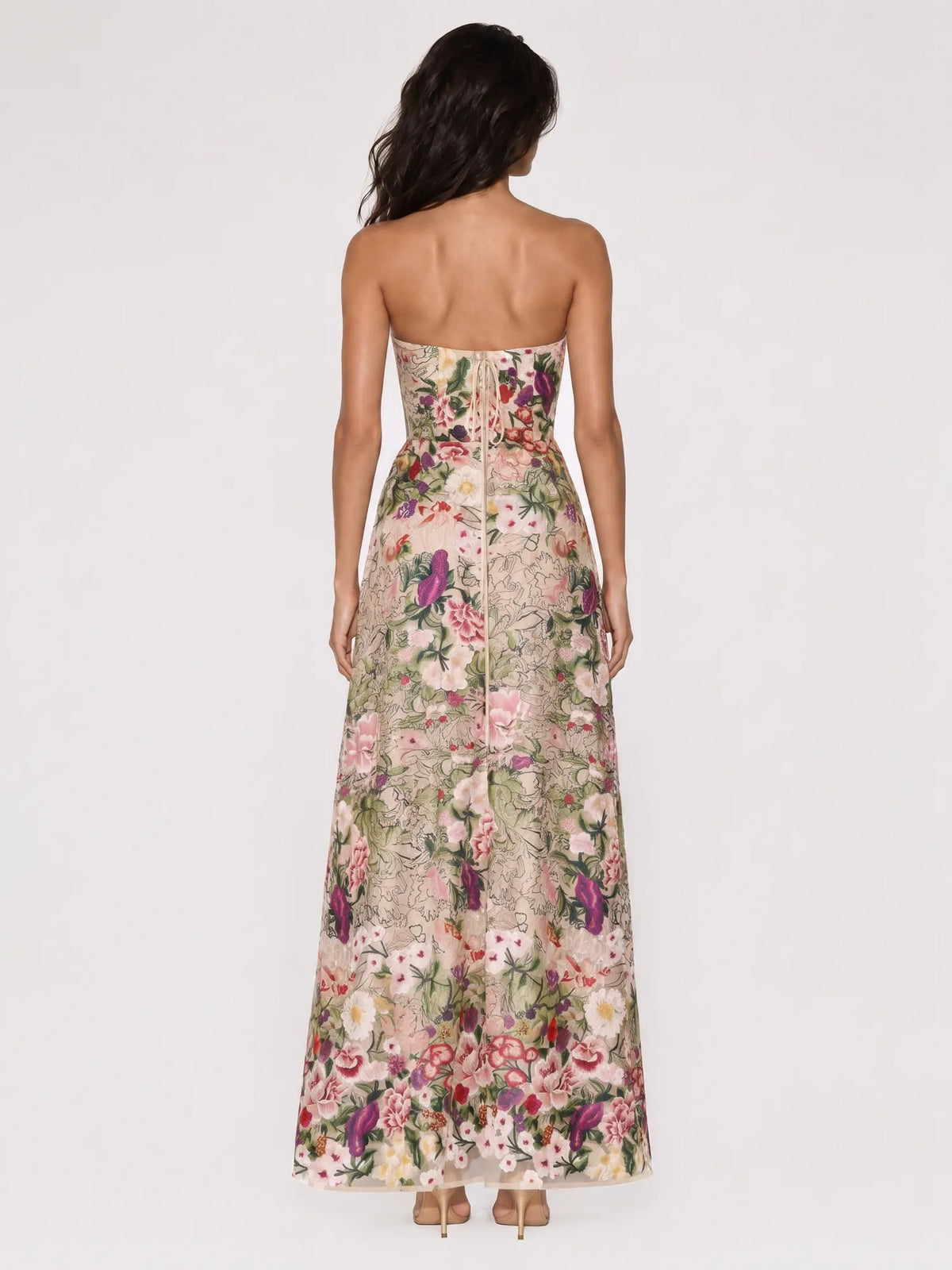 Alessandra Floral Strapless Maxi Dress