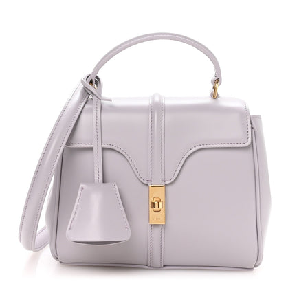 Satinated Calfskin Mini 16 Top Handle Bag Lilac