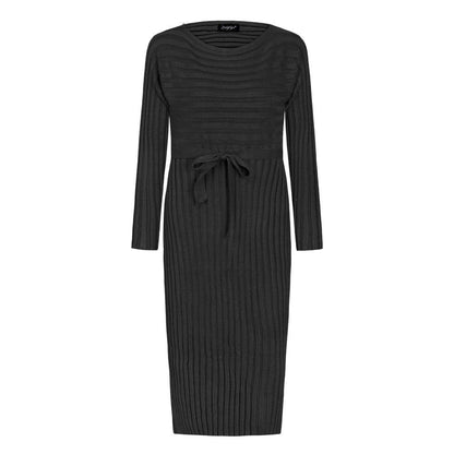 Autumn And Winter Hot Sale New Fashion Women'S Long Sweater Knit Lace Dress