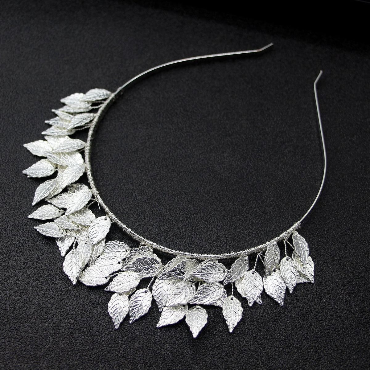 Trendy Alloy Leaf Hairband Elegant Casual Headband