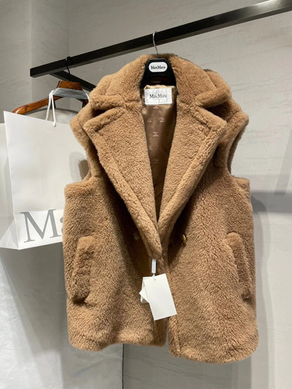 MAX MARA 25S SLEEVELESS TEDDY VEST 89550