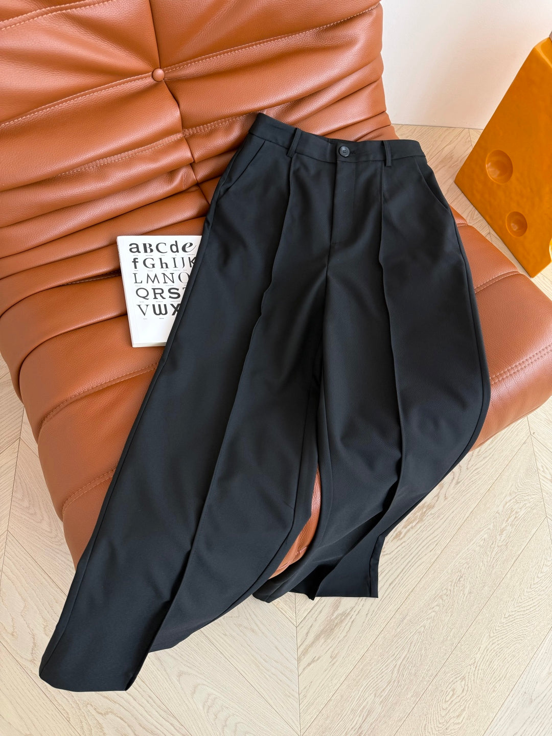 YSL 25 V-neck Suit Set Black Polyester