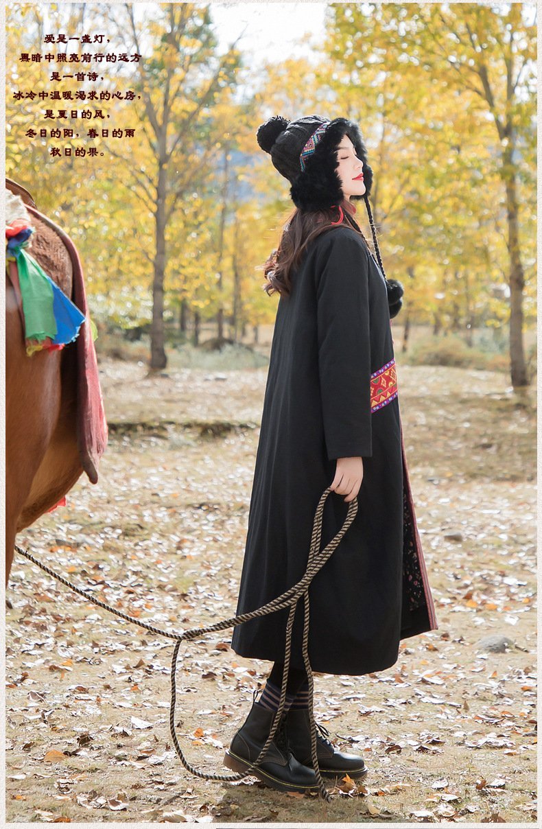 Winter Ethnic Wind Oversize Women'S Cotton-Padded Jackets