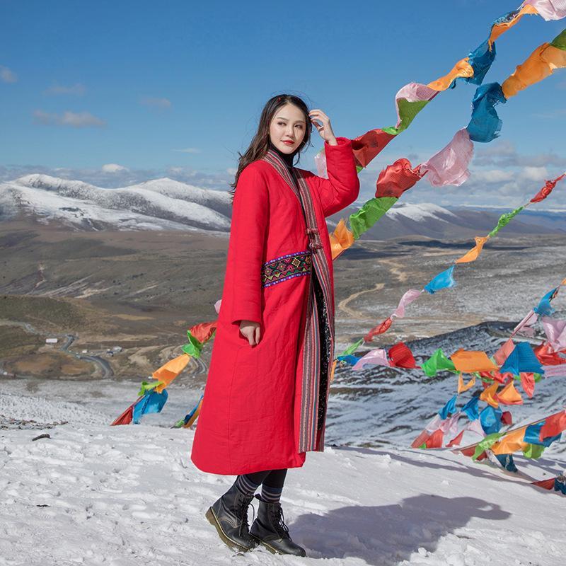 Winter Ethnic Wind Oversize Women'S Cotton-Padded Jackets