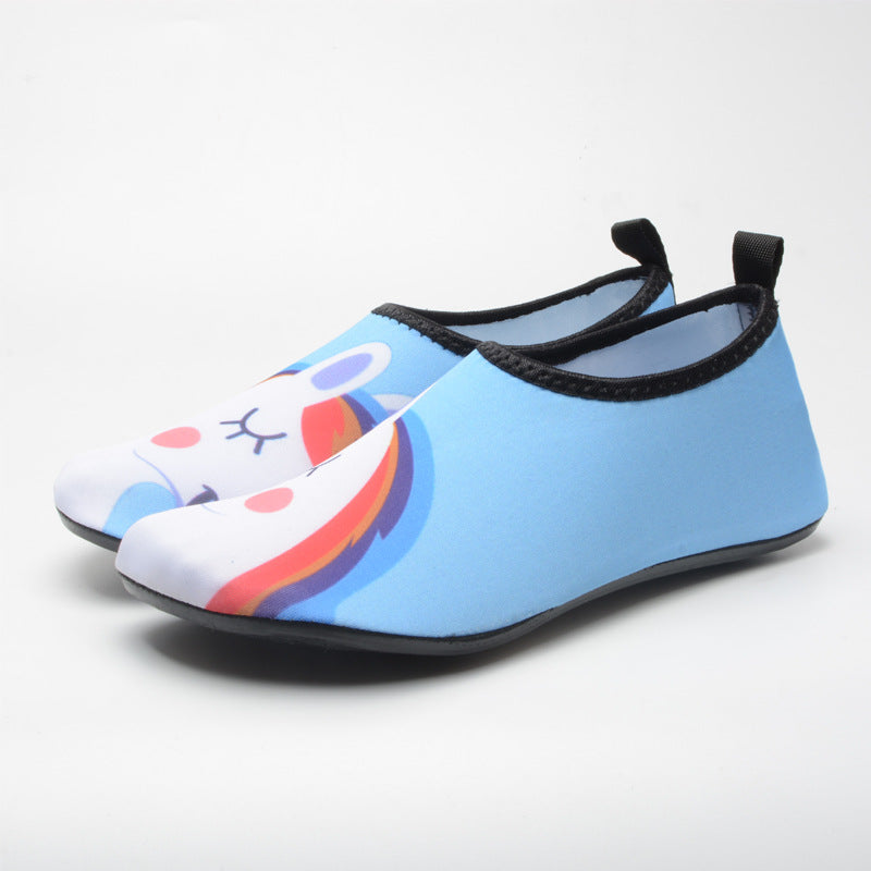 Beach Shoes Antiskid Rubber Thick Sole Skin Sticking Beach Soft Shoes Fitness Yoga Running Outdoor Diving Shoes
