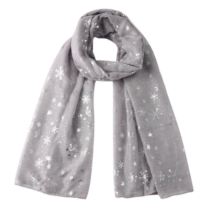 Winter Snowflake Polka Dots Christmas Shawl Scarf
