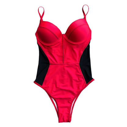 Sexy Mesh Backless One Piece Swimwear