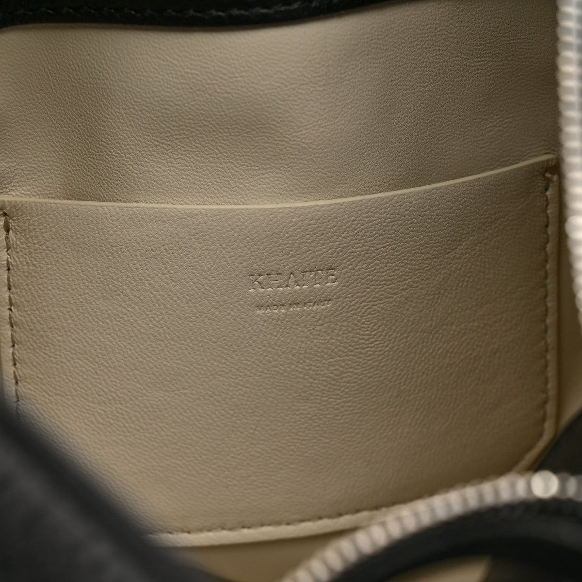 Pebbled Sport Calfskin Studded Elena Black