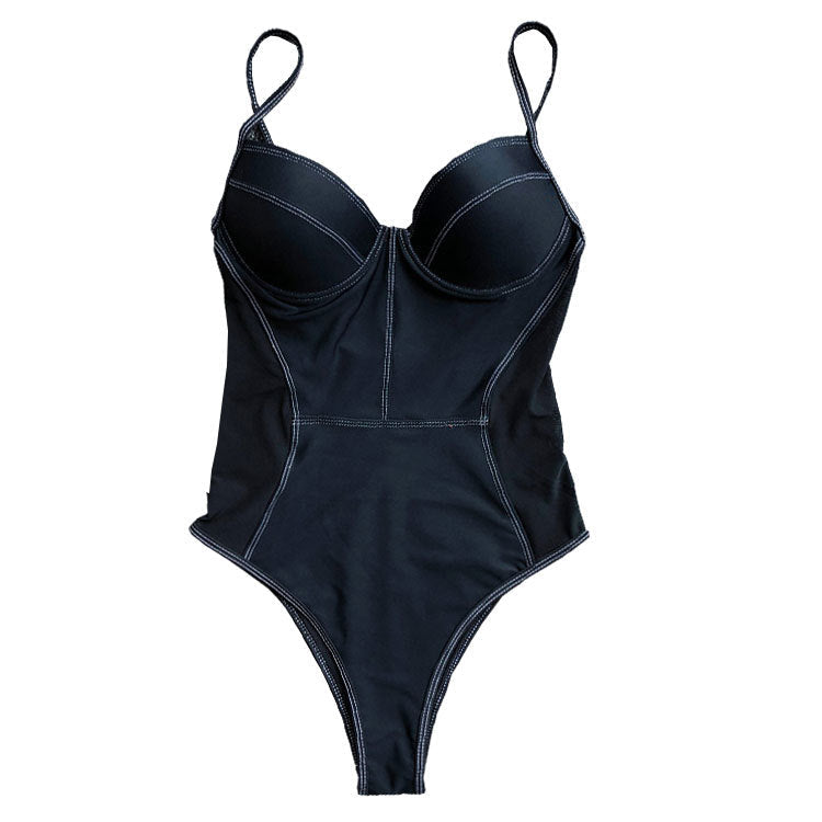 Sexy Mesh Backless One Piece Swimwear