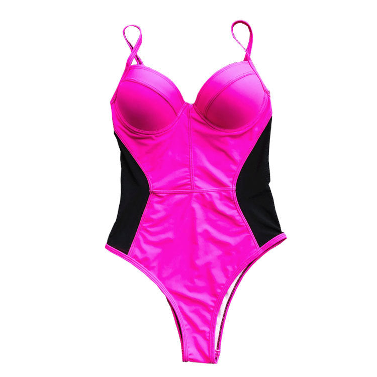 Sexy Mesh Backless One Piece Swimwear