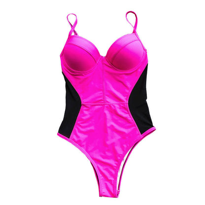 Sexy Mesh Backless One Piece Swimwear