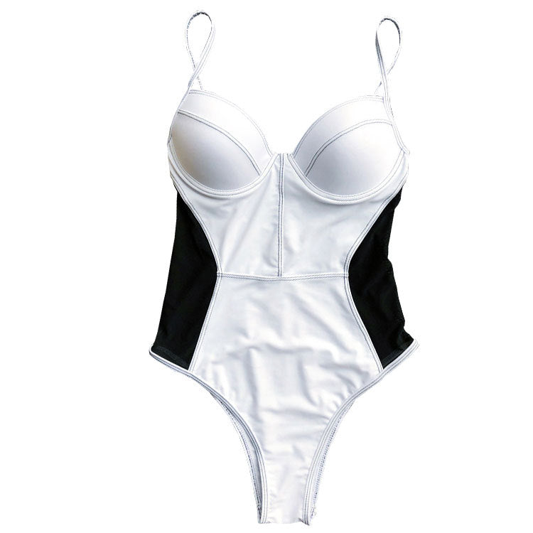 Sexy Mesh Backless One Piece Swimwear