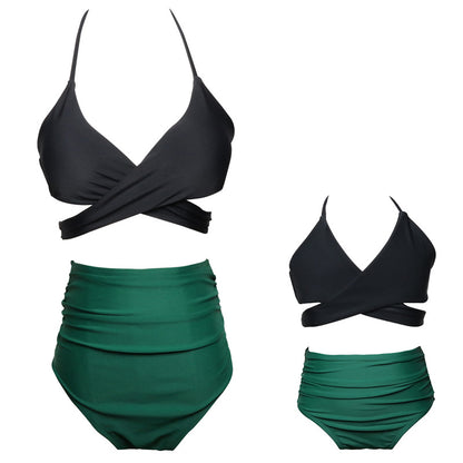 New Kids And Adults Split Swimsuit Bikini Set