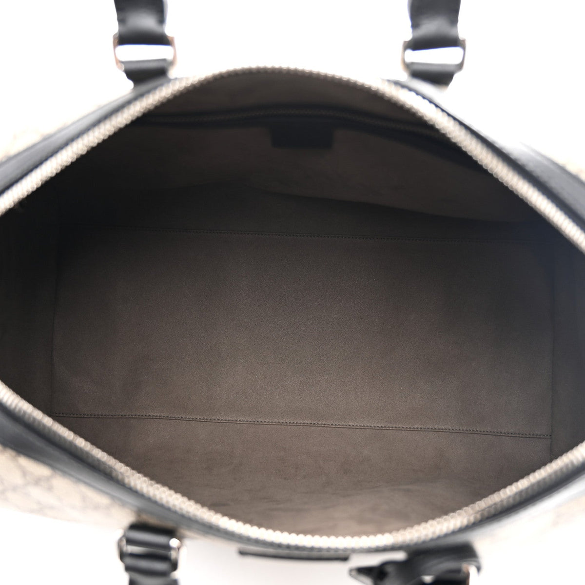 GG Supreme Monogram Selleria Calfskin Medium Duffle Beige Ebony Black