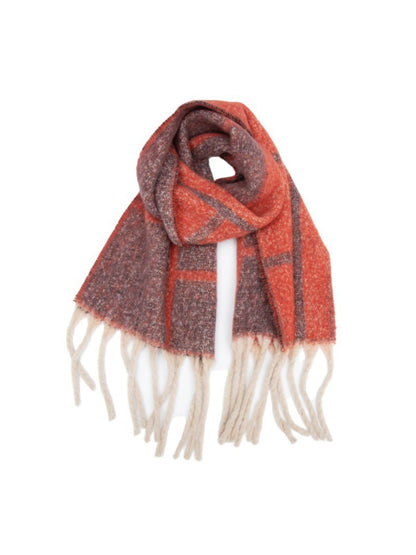 Scarvii - Winter Tassel Plaid Jacquard Scarf