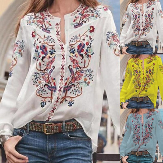 Explosions Loose Cardigan Printed Long-Sleeved Shirt Tops