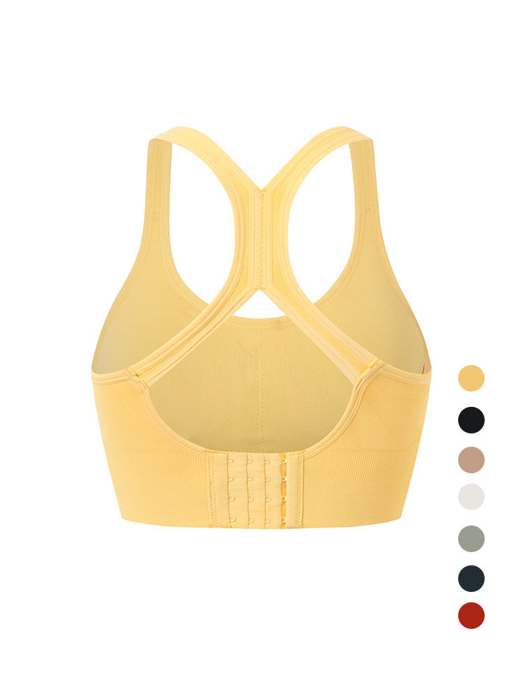 Yoga Vest Breathable Gathers Fitness Professional Bra Sports Underwear Female Shock-Proof Running Bra