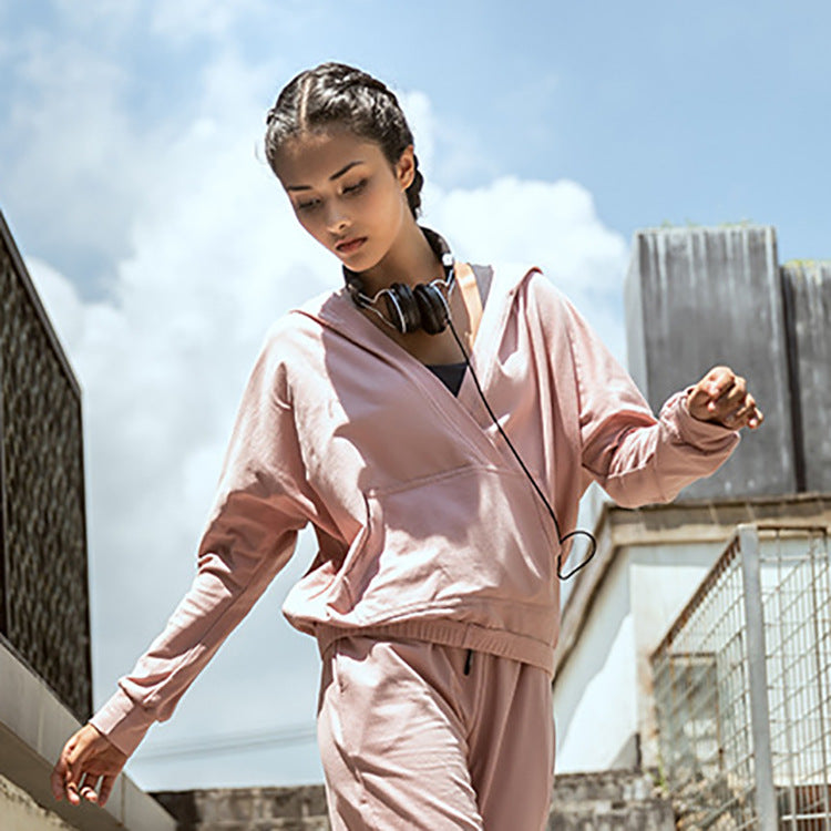 Yoga Sportswear New Solid Color Fitness And Leisure Yoga Clothes Women'S Outdoor Running Sweater Hoodie Long Sleeve Coat