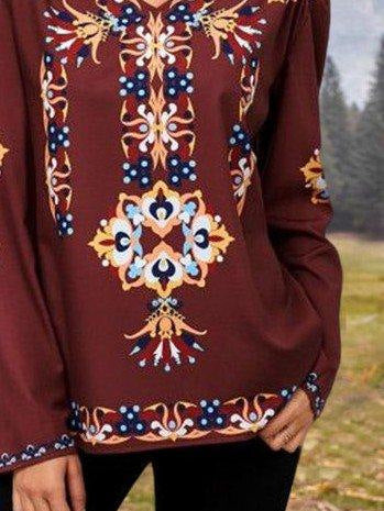 Spring Loose Print Long Sleeve T-Shirt