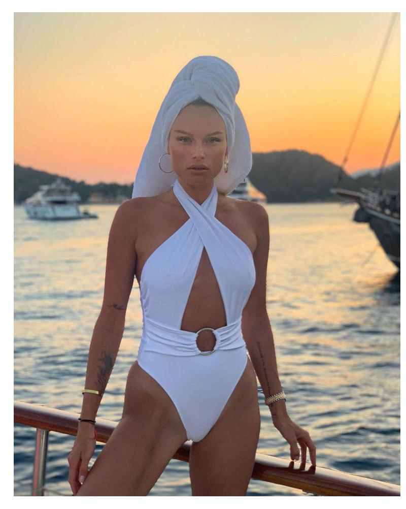 Women'S New Solid One-Piece Sexy Swimsuit