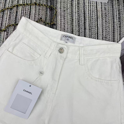 CC Denim Short Pants White Jeans 349028