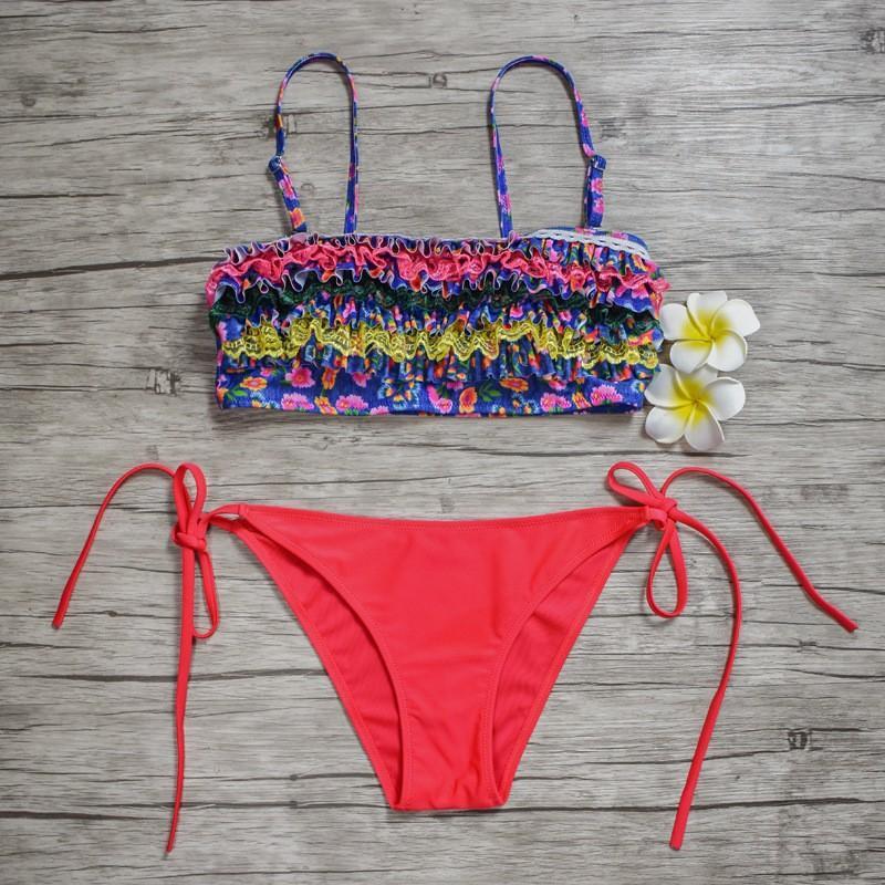 New Split Bikini Fashion Flash Print Swimsuit