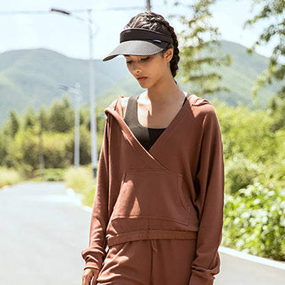 Yoga Sportswear New Solid Color Fitness And Leisure Yoga Clothes Women'S Outdoor Running Sweater Hoodie Long Sleeve Coat
