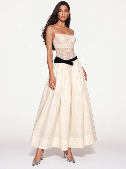 Eloisa Paneled Lace Camisole Maxi Dress