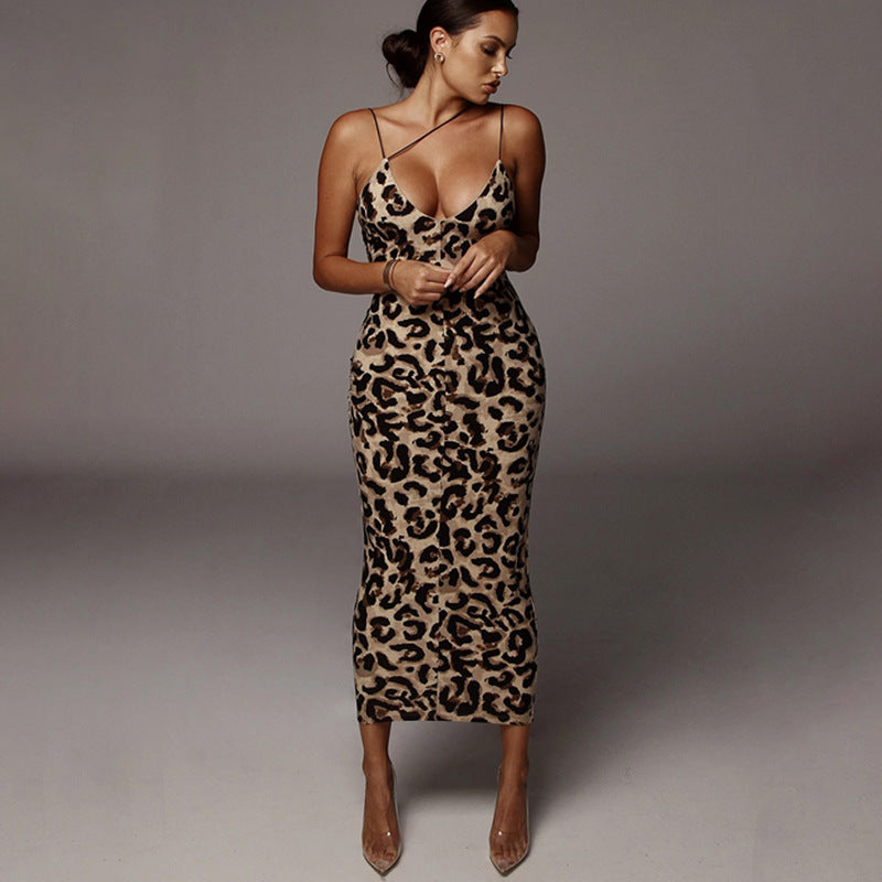 Trendy Floral Print Sleeveless Midi Dress With V-Neck