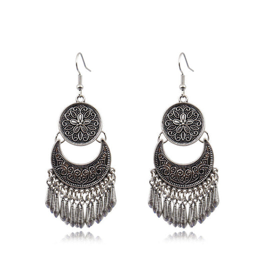 Trendy Floral Tassel Earrings For Women