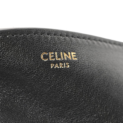 Shiny Lambskin Soft Triomphe Besace Bag Black