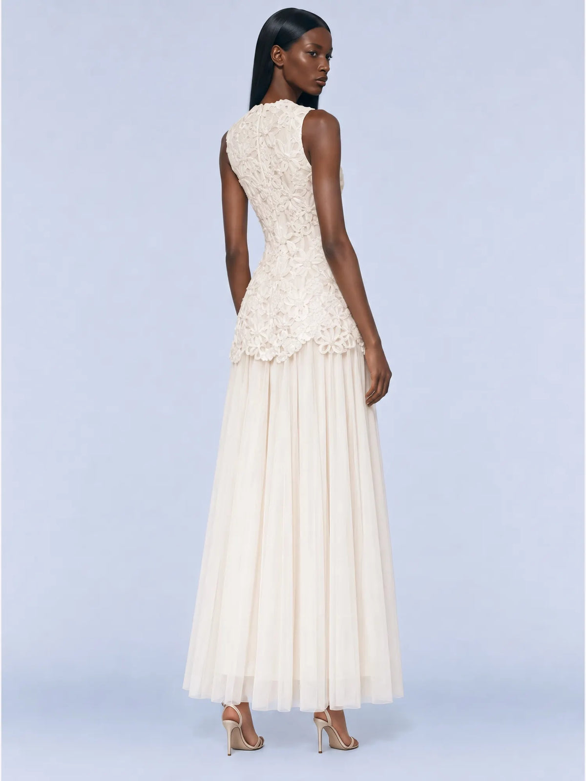 Emma Openwork Lace Crochet Mesh Maxi Dress