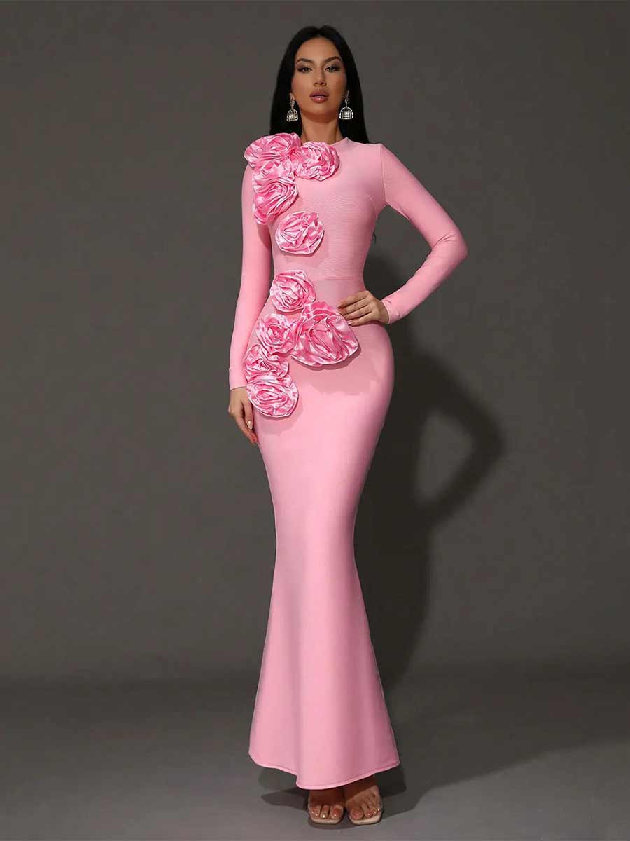 Marcella Flower Bandage Maxi Dress