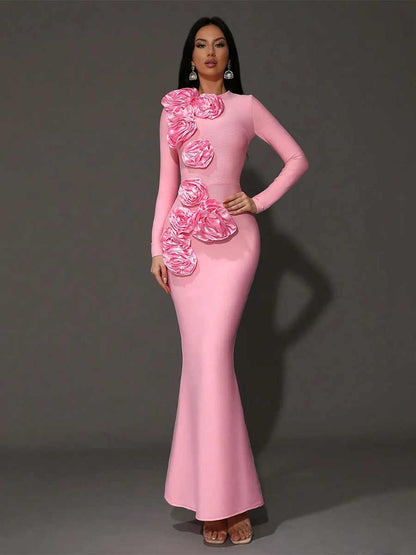 Marcella Flower Bandage Maxi Dress