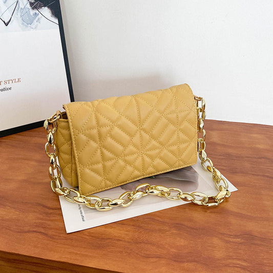 Women's Simple Thick Chain One Shoulder Underarm Handbag