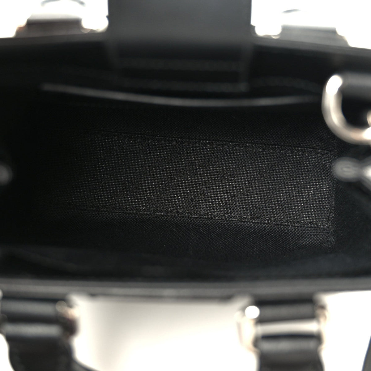 GG Supreme Monogram Appia Calfskin Web Mini Tote Bag Black