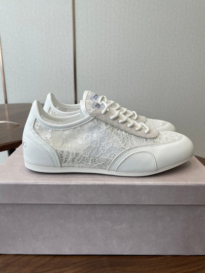 Jimmy Choo Sunny F Sneaker White Lace Leather