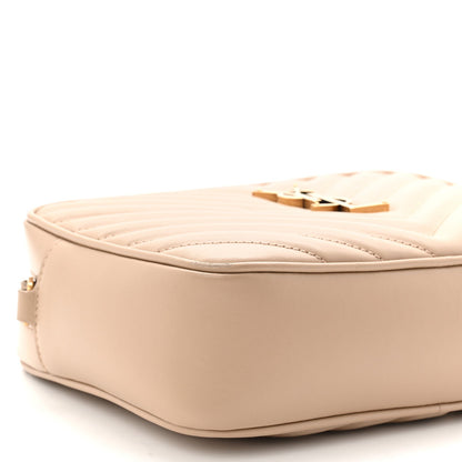 Calfskin Matelasse Monogram Lou Camera Bag Dark Beige