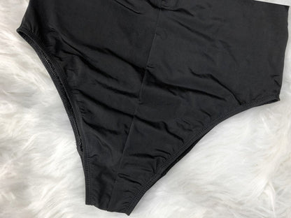 Black Sports Long Sleeve Surfing Triangle One-Piece Swimsuit Zipper Sexy Slim Conservative Swimsuit