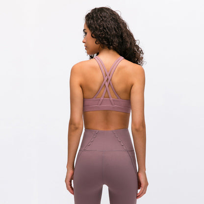 In Spring The New Sports Bra Women'S Cross-Beautiful Back Gathers And Runs Yoga Fitness Bra