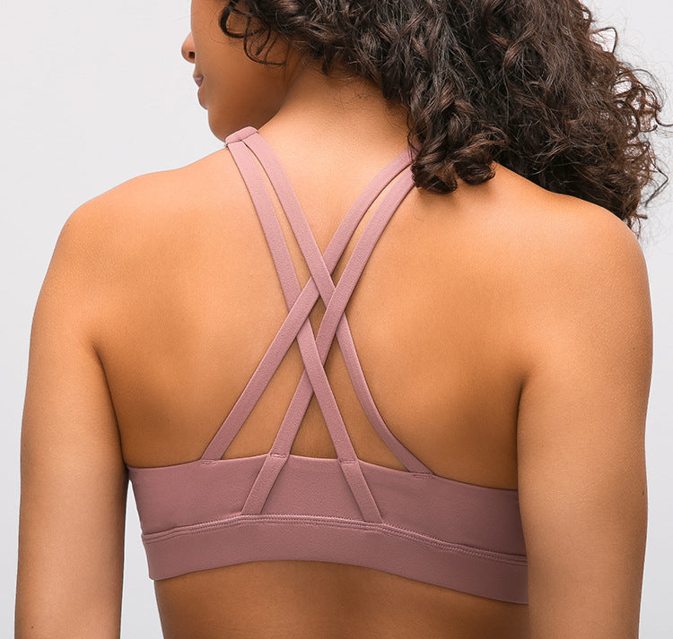 In Spring The New Sports Bra Women'S Cross-Beautiful Back Gathers And Runs Yoga Fitness Bra