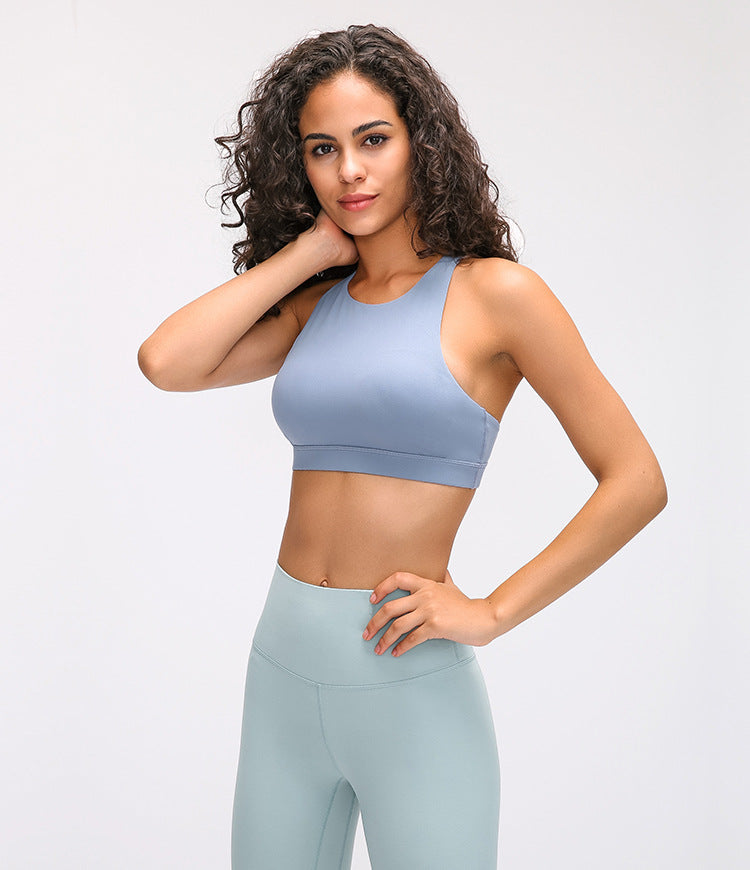In Spring The New Sports Bra Women'S Cross-Beautiful Back Gathers And Runs Yoga Fitness Bra