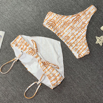 New Printed Bikini Sexy Lady Multicolor Split Swimwear