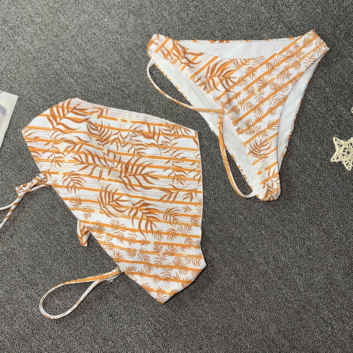 New Printed Bikini Sexy Lady Multicolor Split Swimwear