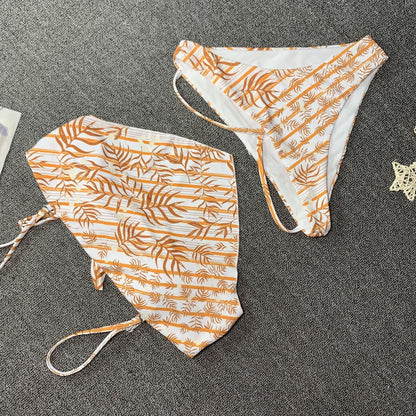New Printed Bikini Sexy Lady Multicolor Split Swimwear