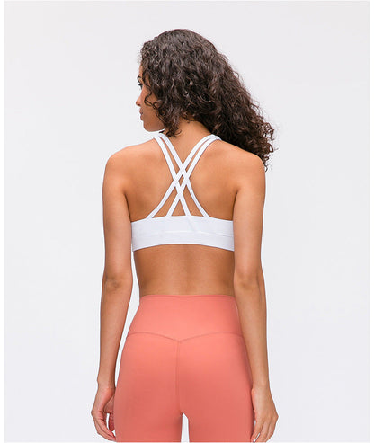 In Spring The New Sports Bra Women'S Cross-Beautiful Back Gathers And Runs Yoga Fitness Bra